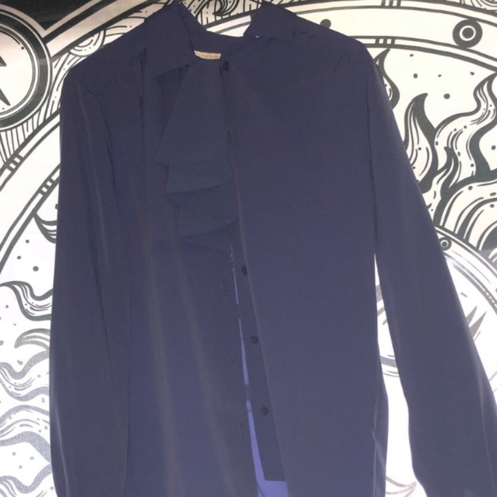 silk purple blouse